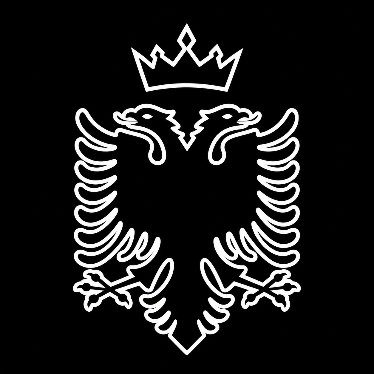 Albanischer Adler mit Krone